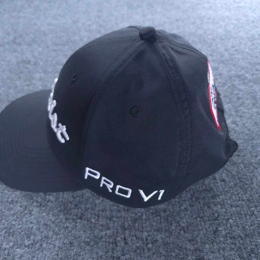 Titleist Tour Performance Golf Hat Black Adjustable FJ Pro V1 Logue Embroidery